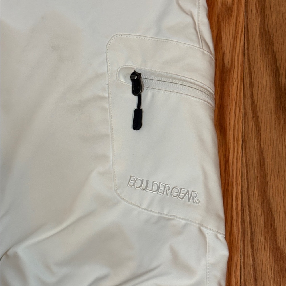 Boulder Gear White Snow Pants, ski, youth, Medium - Picture 9 of 12